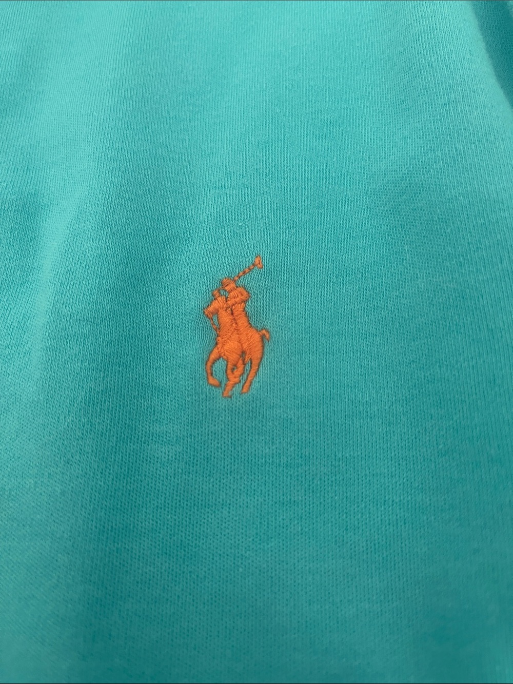 Men’s Ralph Lauren Men's Turquoise Polo with Orange Pony - Picture 5 of 8
